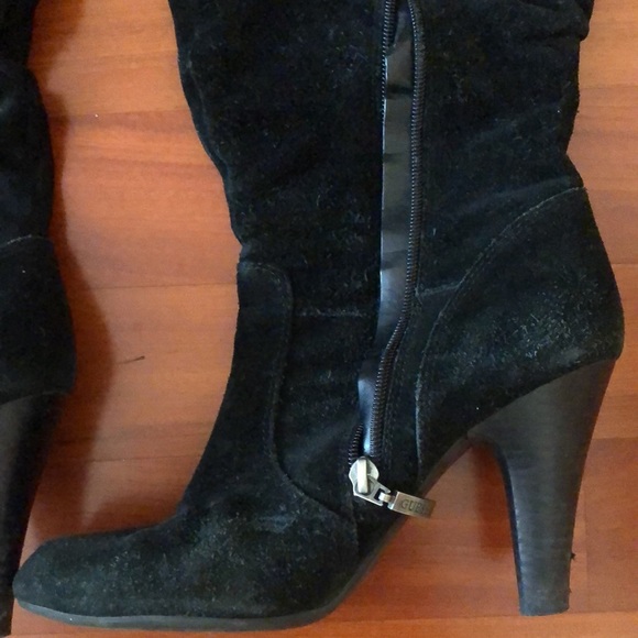 Bundle of 2 black suede leather high heeled boots! - Picture 8 of 8